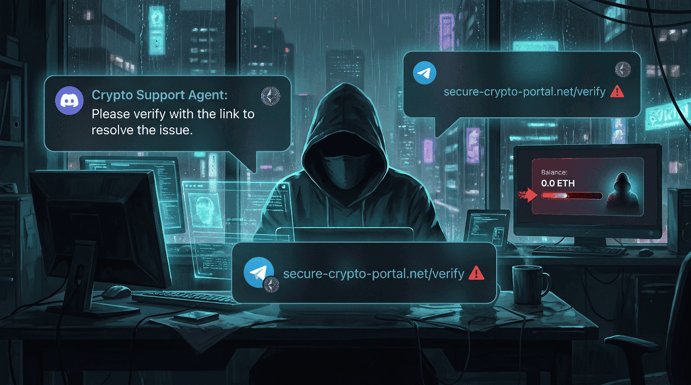 Gefälschter Krypto-Support-Betrug auf Discord und Telegram: Wiederherstellungsleitfaden